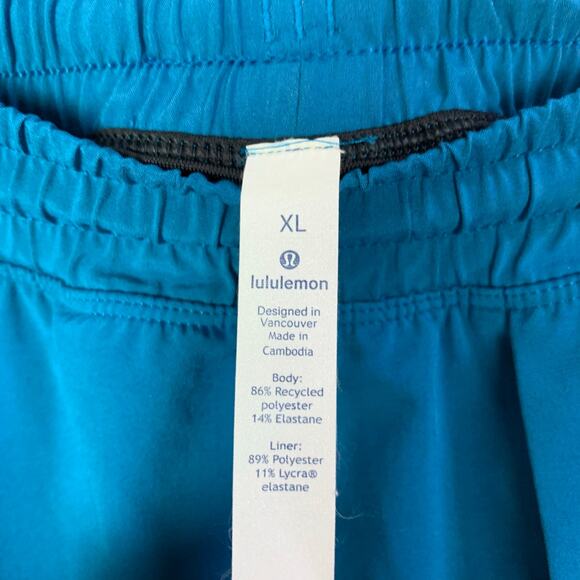 Lululemon Blue Shorts Lined Mens Sz XL Pull On Drawstring - Picture 7 of 9
